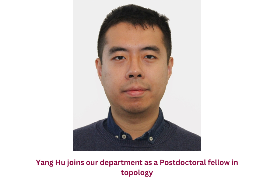 Yang Hu has joined the department